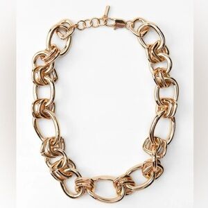 NWT Zara Oval & Circle Link Statement 19.5mm Necklace.